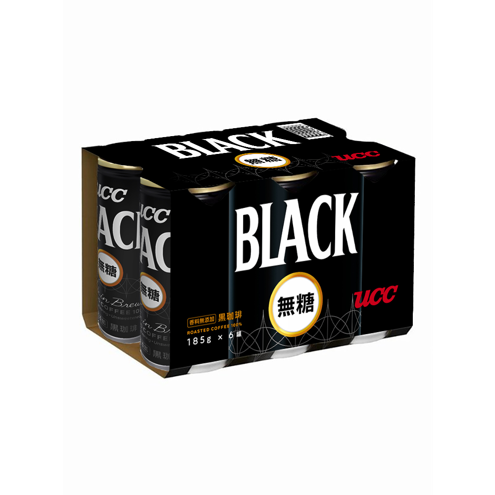UCC Black Unsweetened Coffee Pack ( 6 Packs )